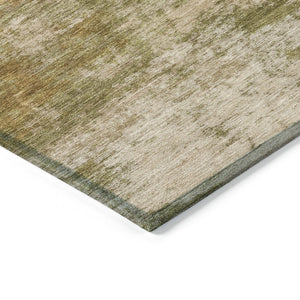 HomeRoots 5' Copper and Ivory Abstract Area Rug - Stylish, Washable, Indoor-Outdoor Design for Any Space 8' Round 630623