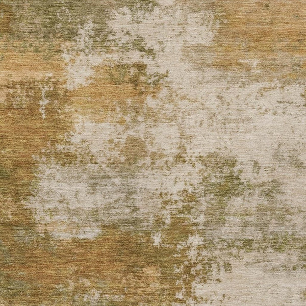 HomeRoots 5' Copper and Ivory Abstract Area Rug - Stylish, Washable, Indoor-Outdoor Design for Any Space 8' X 10' 630624