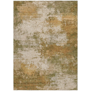HomeRoots 5' Copper and Ivory Abstract Area Rug - Stylish, Washable, Indoor-Outdoor Design for Any Space 10' X 14' 630626