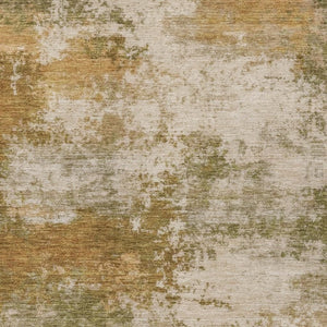 HomeRoots 5' Copper and Ivory Abstract Area Rug - Stylish, Washable, Indoor-Outdoor Design for Any Space 10' X 14' 630626