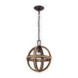 Natural Rope 12'' Wide 1-Light Mini Pendant - Oil Rubbed Bronze 63063-1 Elk Lighting