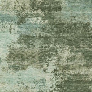 HomeRoots 5' Artichoke Green and Aqua Abstract Area Rug – Stylish, Washable, Indoor-Outdoor Design for Any Space 8' X 10' 630636