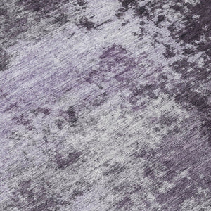HomeRoots 5' Purple and Ivory Abstract Washable Area Rug - Stylish, Durable, Indoor/Outdoor Perfect for Any Space 5' X 8' 630646
