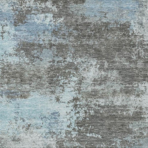 HomeRoots 5' Contemporary Taupe and Sky Blue Abstract Washable Area Rug for Indoor and Outdoor Spaces 8' X 10' 630666