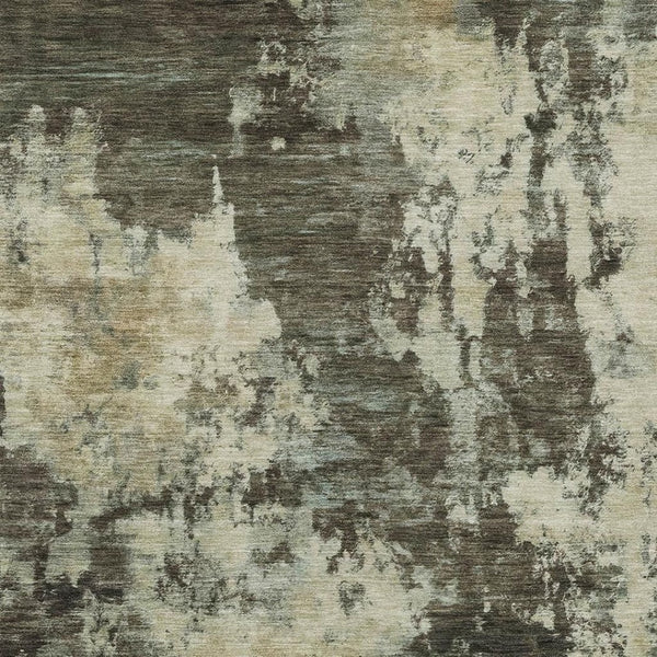 HomeRoots 5' Modern Brown and Beige Abstract Area Rug - Washable, Durable, Indoor/Outdoor Versatile Design 5' X 8' 630670