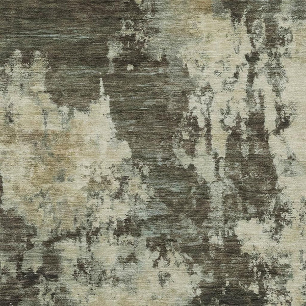HomeRoots 5' Modern Brown and Beige Abstract Area Rug - Washable, Durable, Indoor/Outdoor Versatile Design 8' X 10' 630672