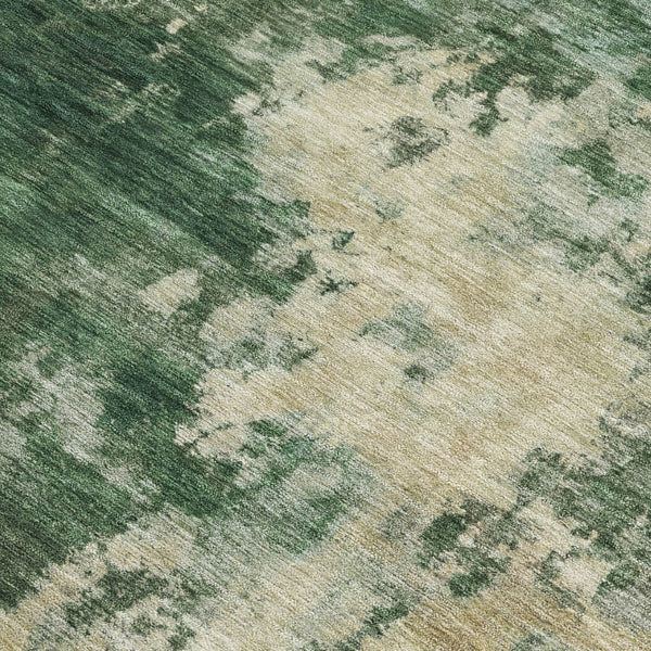 HomeRoots 5' Enhance Your Space with a Fern Green and Beige Abstract Washable Area Rug for Indoor & Outdoor Use 8' X 10' 630684