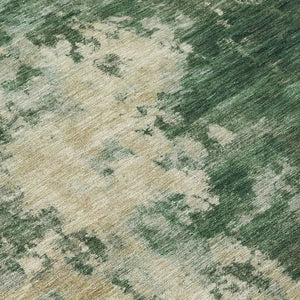 HomeRoots 5' Enhance Your Space with a Fern Green and Beige Abstract Washable Area Rug for Indoor & Outdoor Use 8' X 10' 630684