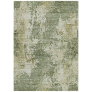 HomeRoots 5' Sage and Beige Abstract Area Rug - Stylish, Durable, Washable for Indoor and Outdoor Spaces 8' X 10' 630702
