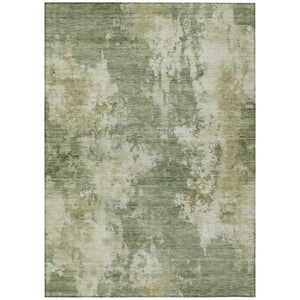 HomeRoots 5' Sage and Beige Abstract Area Rug - Stylish, Durable, Washable for Indoor and Outdoor Spaces 9' X 12' 630703