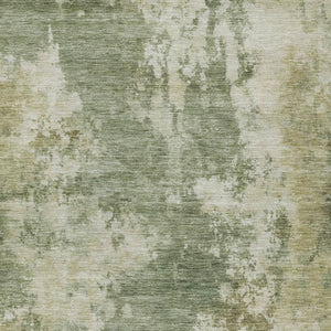 HomeRoots 5' Sage and Beige Abstract Area Rug - Stylish, Durable, Washable for Indoor and Outdoor Spaces 10' X 14' 630704