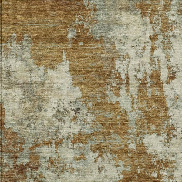 HomeRoots 5' Terra Cotta and Beige Abstract Indoor Outdoor Area Rug - Stylish, Washable, and Durable Décor Solution 5' X 8' 630712
