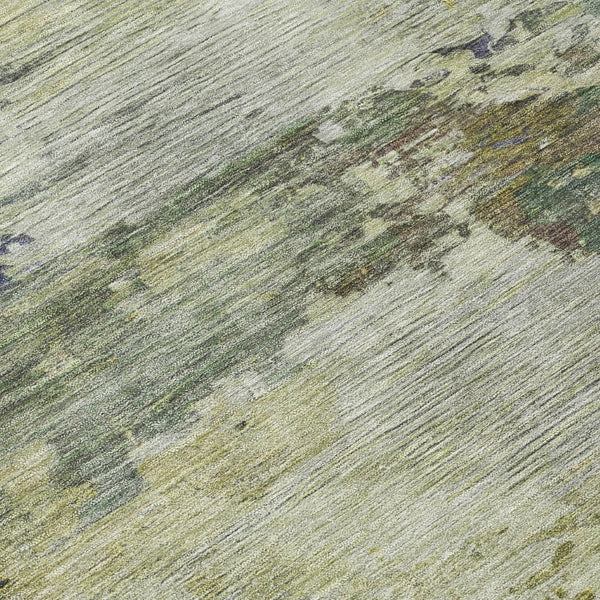 HomeRoots 5' Abstract Area Rug in Purple, Olive Green & Taupe - Durable, Washable for Indoor & Outdoor Use 10' X 14' 630746