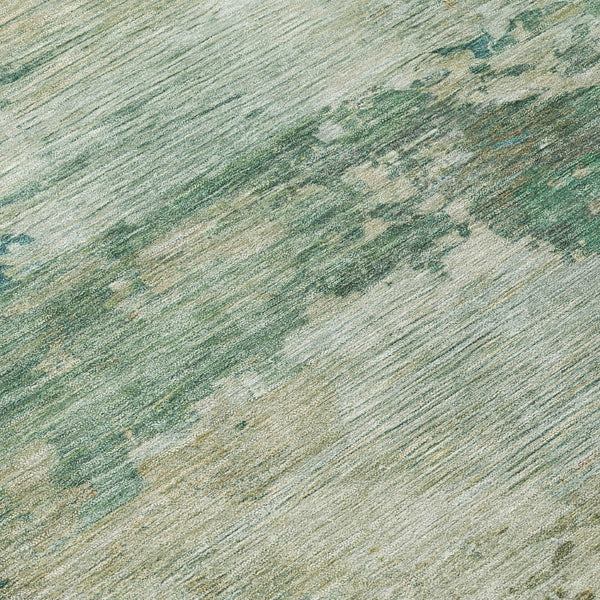 HomeRoots 5' Abstract Washable Rug in Teal, Beige & Denim Blue – Stylish, Durable for Indoor & Outdoor Spaces 8' X 10' 630750