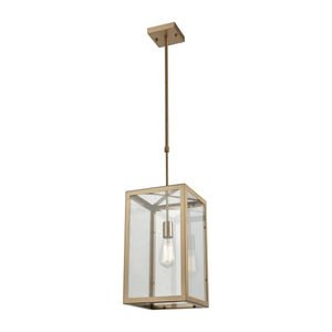 Parameters 10'' Wide 1-Light Chandelier - Satin Brass with Clear Glass 63081-1 Elk Lighting