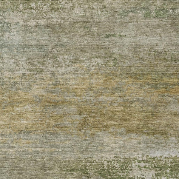 HomeRoots 5' Chic Beige and Fern Green Abstract Washable Area Rug for Indoor and Outdoor Living Spaces 5' X 8' 630826