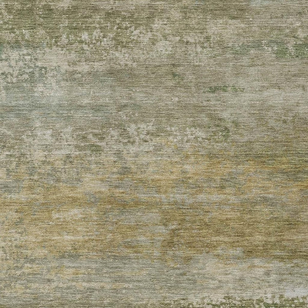 HomeRoots 5' Chic Beige and Fern Green Abstract Washable Area Rug for Indoor and Outdoor Living Spaces 10' X 14' 630830