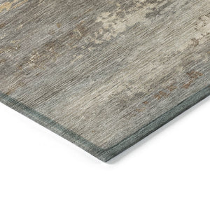 HomeRoots 5' Stylish Brown, Gray & Purple Abstract Washable Area Rug for Indoor & Outdoor Spaces, Durable Design 8' Round 630833