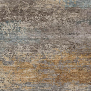 HomeRoots 5' Stylish Brown, Gray & Purple Abstract Washable Area Rug for Indoor & Outdoor Spaces, Durable Design 8' X 10' 630834