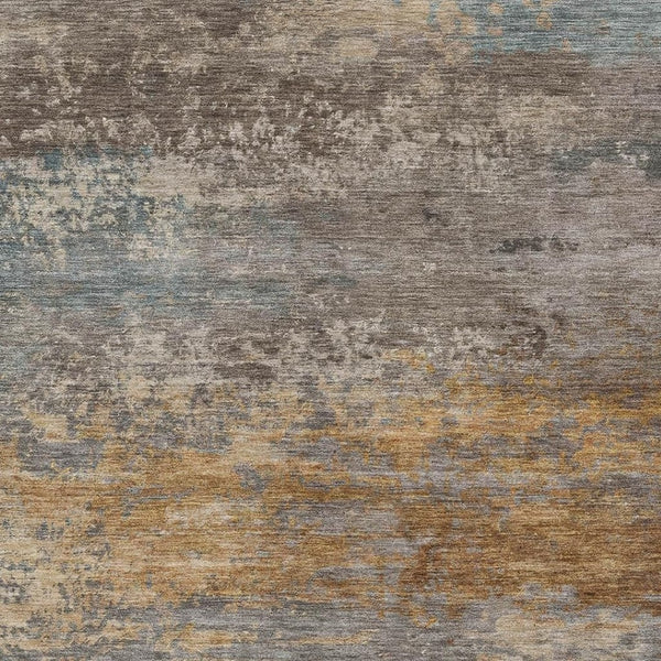 HomeRoots 5' Stylish Brown, Gray & Purple Abstract Washable Area Rug for Indoor & Outdoor Spaces, Durable Design 8' X 10' 630834
