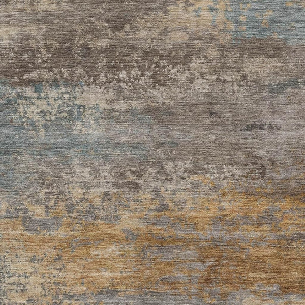 HomeRoots 5' Stylish Brown, Gray & Purple Abstract Washable Area Rug for Indoor & Outdoor Spaces, Durable Design 10' X 14' 630836
