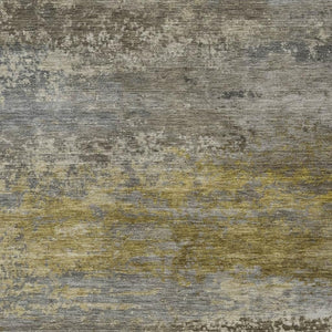 HomeRoots 5' Taupe Brown and Gold Abstract Washable Area Rug – Stylish, Durable, Indoor Outdoor Design Perfect for Any Space 8' X 10' 630864