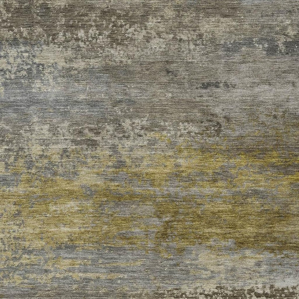HomeRoots 5' Taupe Brown and Gold Abstract Washable Area Rug – Stylish, Durable, Indoor Outdoor Design Perfect for Any Space 8' X 10' 630864