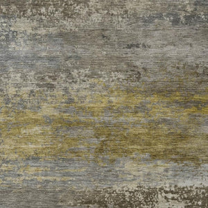 HomeRoots 5' Taupe Brown and Gold Abstract Washable Area Rug – Stylish, Durable, Indoor Outdoor Design Perfect for Any Space 10' X 14' 630866