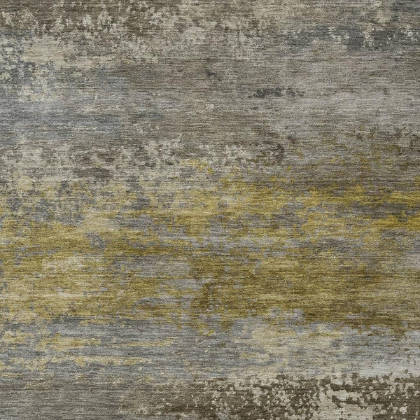 HomeRoots 5' Taupe Brown and Gold Abstract Washable Area Rug – Stylish, Durable, Indoor Outdoor Design Perfect for Any Space 10' X 14' 630866
