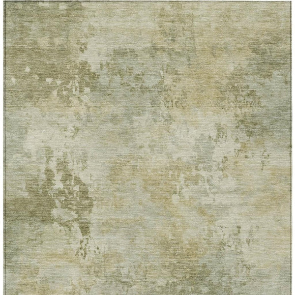 HomeRoots 5' Sage and Beige Abstract Area Rug - Stylish, Durable, Machine-Washable for Indoor & Outdoor Spaces 8' X 10' 630888