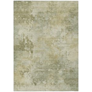 HomeRoots 5' Sage and Beige Abstract Area Rug - Stylish, Durable, Machine-Washable for Indoor & Outdoor Spaces 10' X 14' 630890