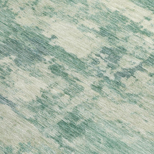 HomeRoots 5' Teal Blue and Pale Aqua Abstract Area Rug - Durable, Washable Indoor/Outdoor Carpet for Any Space 5' X 8' 630910