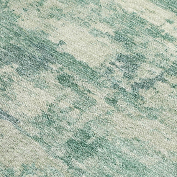 HomeRoots 5' Teal Blue and Pale Aqua Abstract Area Rug - Durable, Washable Indoor/Outdoor Carpet for Any Space 5' X 8' 630910