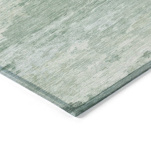 HomeRoots 5' Contemporary Mint Green and Pale Aqua Abstract Washable Rug for Indoor and Outdoor Spaces 8' Round 630923