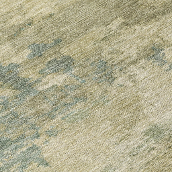 HomeRoots 5' Durable Pale Aqua and Khaki Abstract Indoor-Outdoor Area Rug for Stylish Home Décor Solutions 5' X 8' 630934