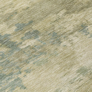 HomeRoots 5' Durable Pale Aqua and Khaki Abstract Indoor-Outdoor Area Rug for Stylish Home Décor Solutions 9' X 12' 630937