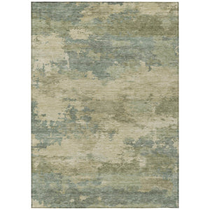 HomeRoots 5' Durable Pale Aqua and Khaki Abstract Indoor-Outdoor Area Rug for Stylish Home Décor Solutions 10' X 14' 630938