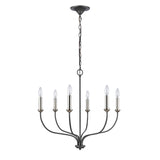 Madeline 25.75'' Wide 6-Light Chandelier - Dark Gray 63096/6 Elk Lighting