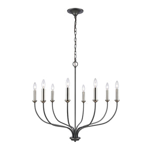 Madeline 32.5'' Wide 8-Light Chandelier - Dark Gray 63097/8 Elk Lighting