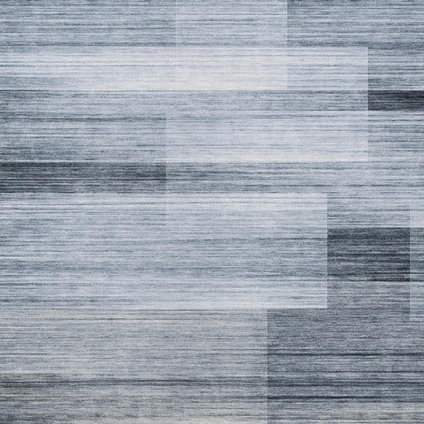 HomeRoots 5' Durable Denim Blue and Ivory Striped Area Rug for Indoor and Outdoor Spaces, Easy Care & Stylish 8' X 10' 630984