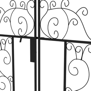 English Elm Outsunny 7.5' Elegant Metal Garden Arch With Gate - Perfect Trellis For Climbing Plants & Weddings W2225P174412-GIGA