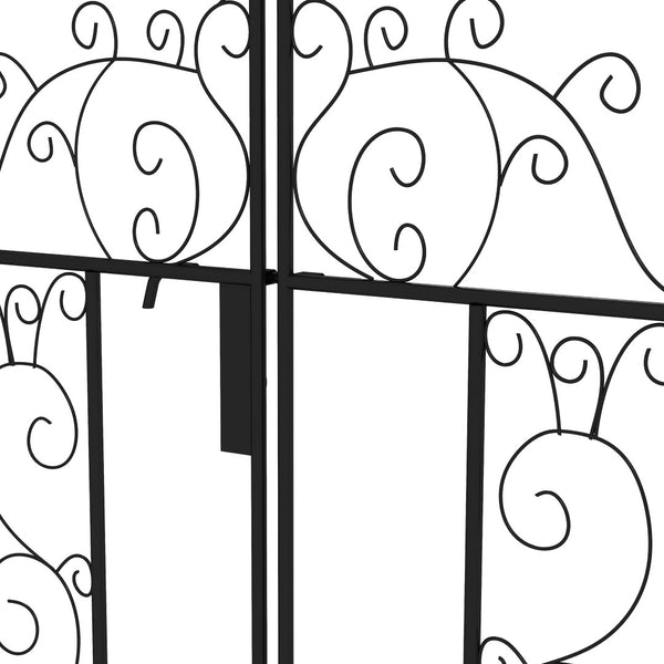 English Elm Outsunny 7.5' Elegant Metal Garden Arch With Gate - Perfect Trellis For Climbing Plants & Weddings W2225P174412-GIGA