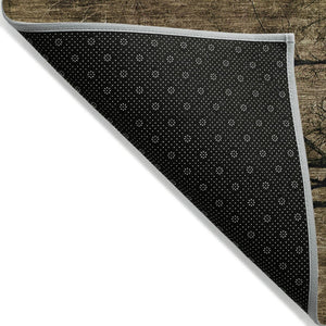 HomeRoots 5' Brown and Charcoal Floral Area Rug - Durable, Washable Design for Indoor and Outdoor Spaces 8' Round 631007