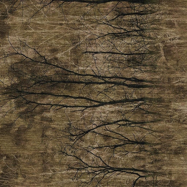 HomeRoots 5' Brown and Charcoal Floral Area Rug - Durable, Washable Design for Indoor and Outdoor Spaces 8' X 10' 631008