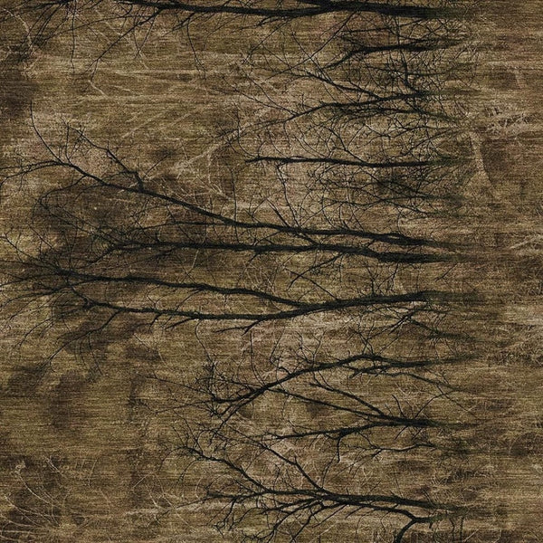 HomeRoots 5' Brown and Charcoal Floral Area Rug - Durable, Washable Design for Indoor and Outdoor Spaces 10' X 14' 631010