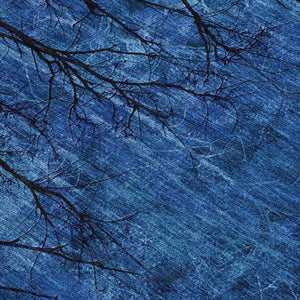 HomeRoots 5' Blue and Charcoal Floral Area Rug - Durable, Washable, and Versatile for Indoor or Outdoor Use 10' X 14' 631016