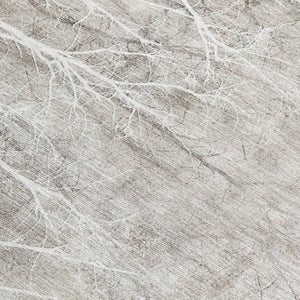 HomeRoots 5' Elegant Silver and Gray Floral Area Rug - Durable, Washable Indoor/Outdoor Design for Any Space 10' X 14' 631028