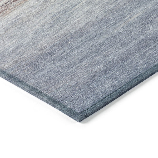 HomeRoots 5' Blue and Gold Nautical Area Rug – Washable, Stain-Resistant, Perfect for Indoor and Outdoor Spaces! 8' Round 631031
