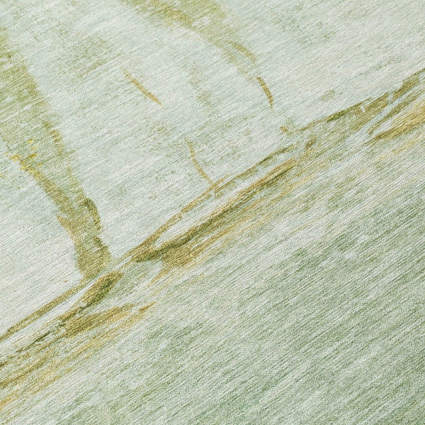 HomeRoots 5' Nautical Green and Gold Washable Area Rug - Durable Indoor/Outdoor Floor Covering for Any Space 9' X 12' 631039