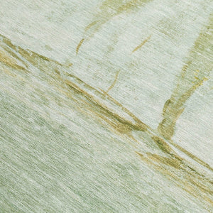 HomeRoots 5' Nautical Green and Gold Washable Area Rug - Durable Indoor/Outdoor Floor Covering for Any Space 10' X 14' 631040